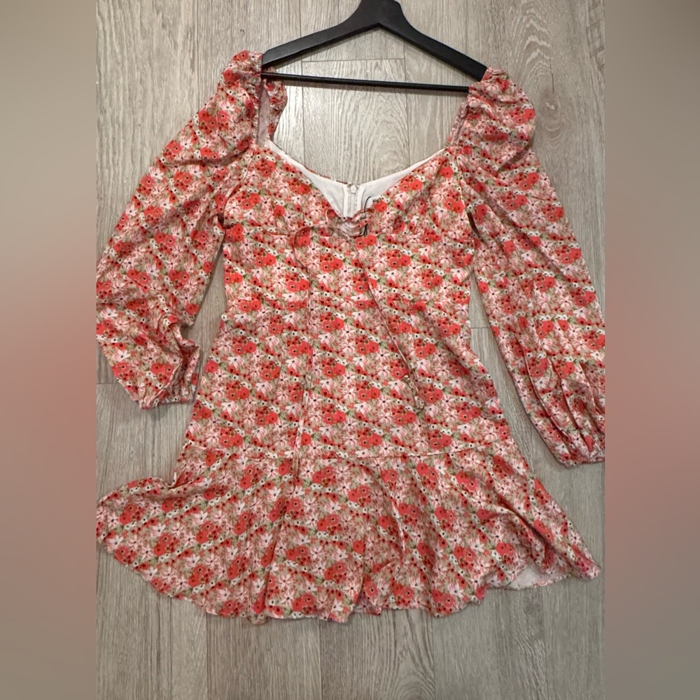 Showpo fit an flare Pink and White Floral Dress